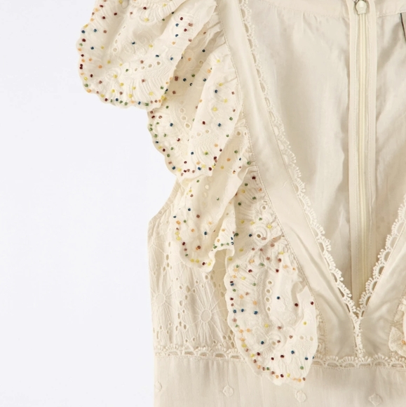 FARM Rio Beaded Eyelet Mini Dress - Picture 6 of 12